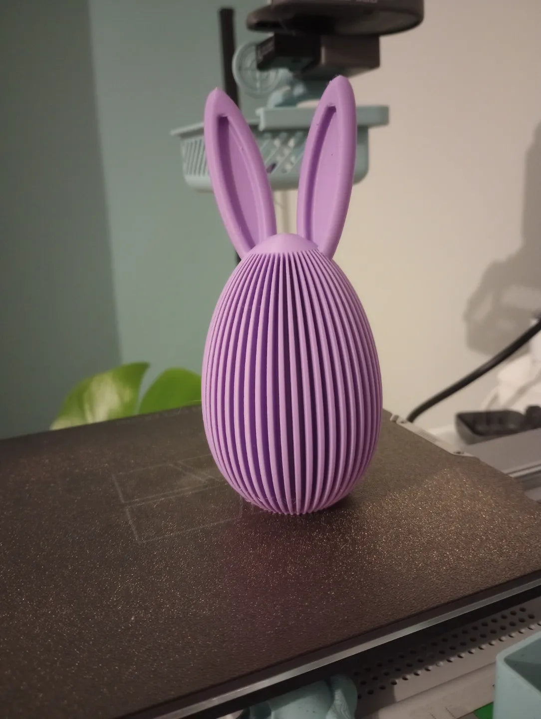 Bunny Egg - 3D Printed Bunny - Cute Spring Bunny - Bunny Ear Sculpture - Minimalist Easter Decor - Easter Ornament - Japandi Easter Egg