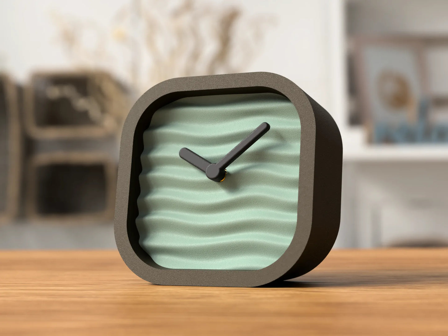 3D printed Wavy Clock - Sleek Modern Minimalist Clock - Timeless Elegance - Living Room Decor - Gift for her - Perfect For Office Desk
