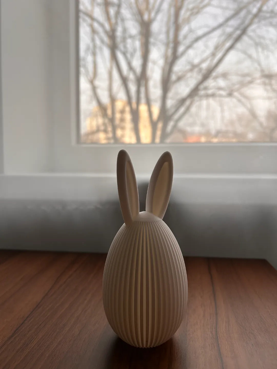 Bunny Egg - 3D Printed Bunny - Cute Spring Bunny - Bunny Ear Sculpture - Minimalist Easter Decor - Easter Ornament - Japandi Easter Egg
