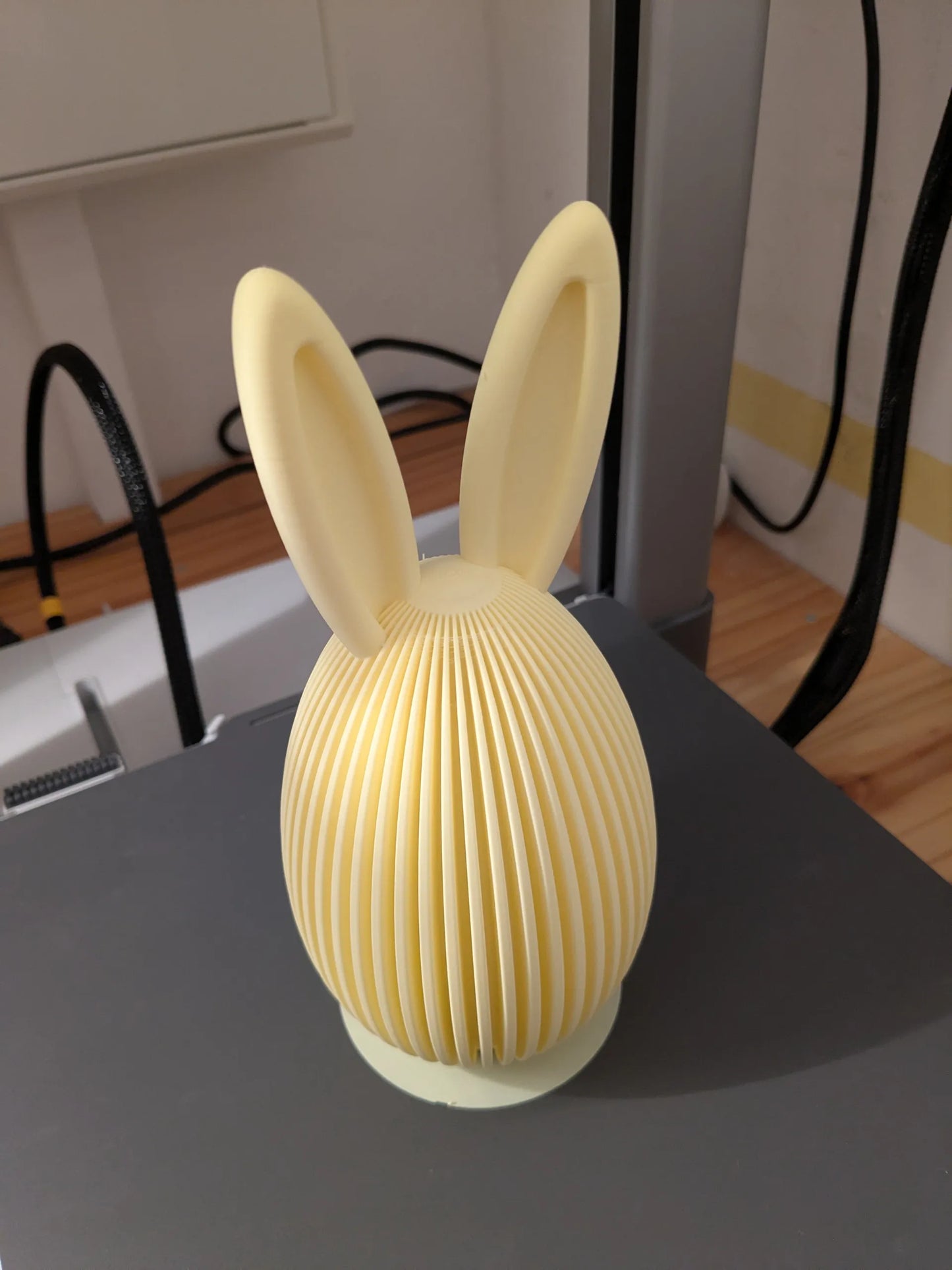 Bunny Egg - 3D Printed Bunny - Cute Spring Bunny - Bunny Ear Sculpture - Minimalist Easter Decor - Easter Ornament - Japandi Easter Egg