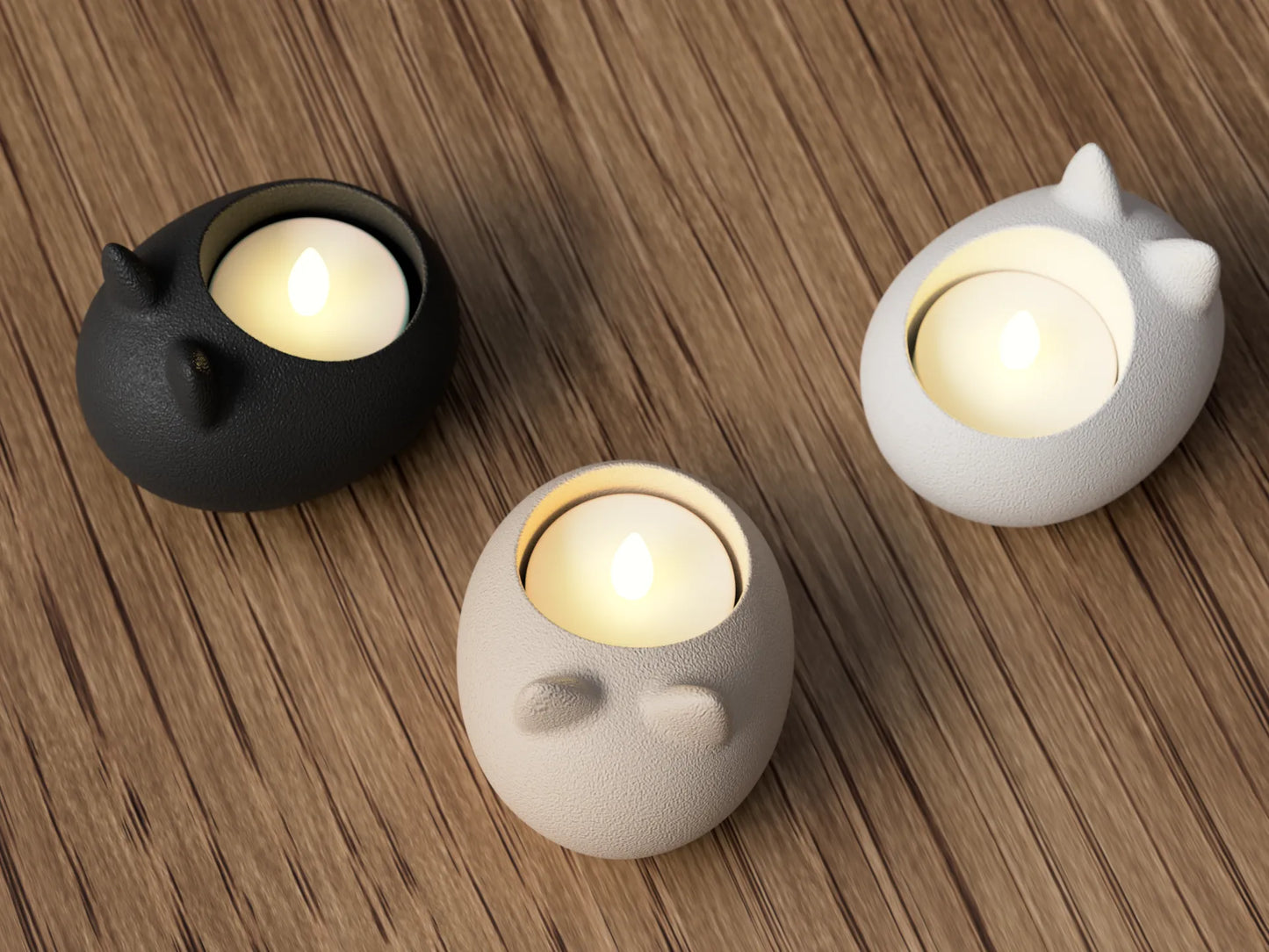 Cat Tealight Holder - 3D Printed Candle Holder - Cozy Lighting Accent - Minimalist Cat Decor - Modern Cat Tealight Holder - Unique Gift