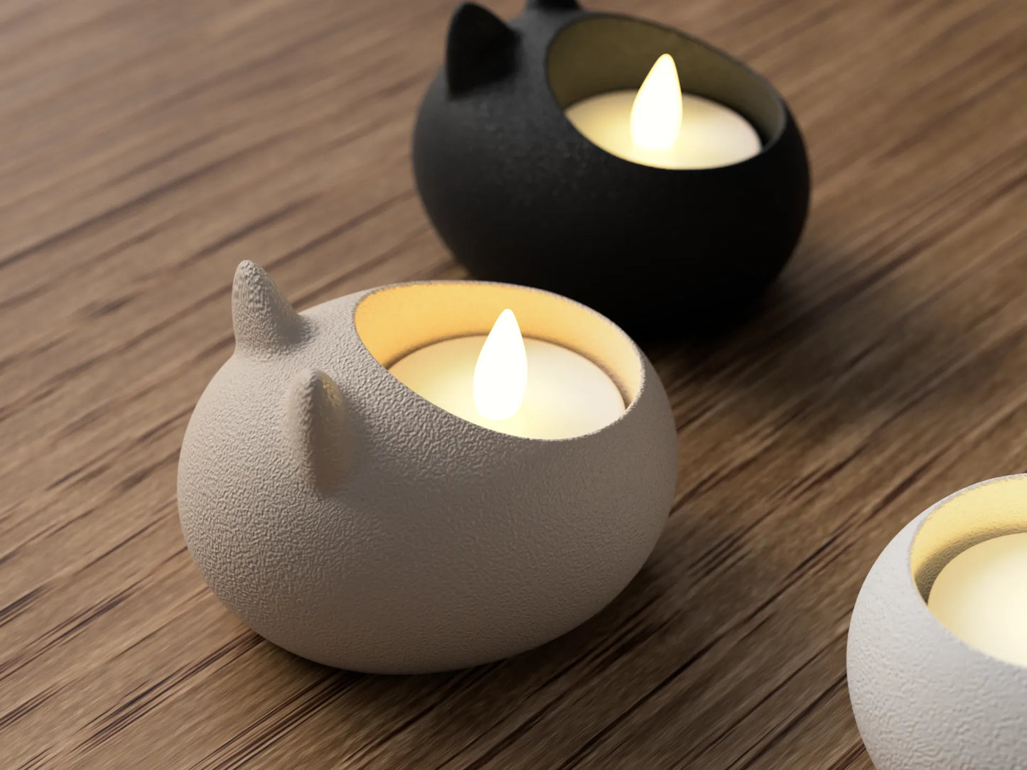 Cat Tealight Holder - 3D Printed Candle Holder - Cozy Lighting Accent - Minimalist Cat Decor - Modern Cat Tealight Holder - Unique Gift
