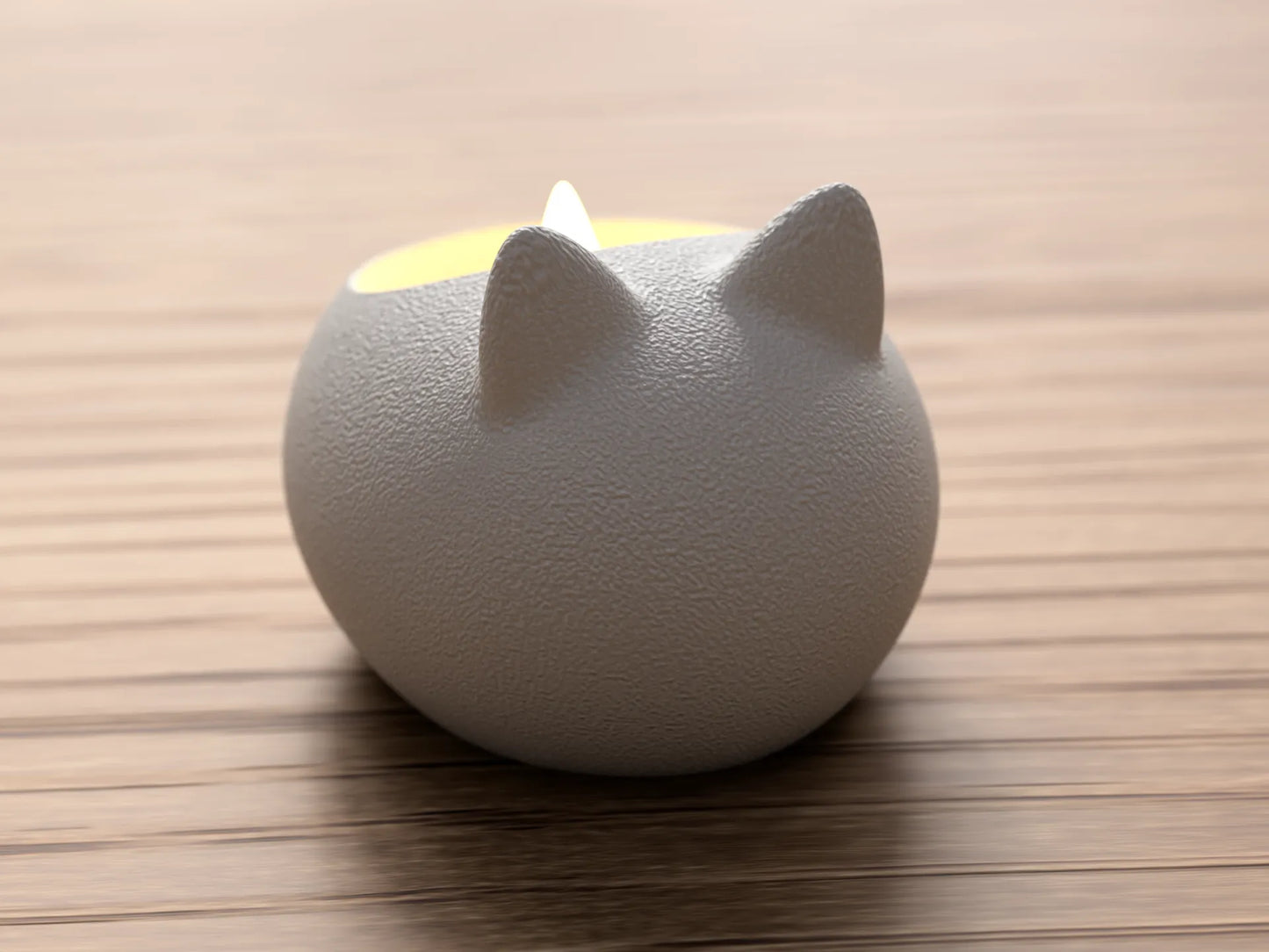 Cat Tealight Holder - 3D Printed Candle Holder - Cozy Lighting Accent - Minimalist Cat Decor - Modern Cat Tealight Holder - Unique Gift