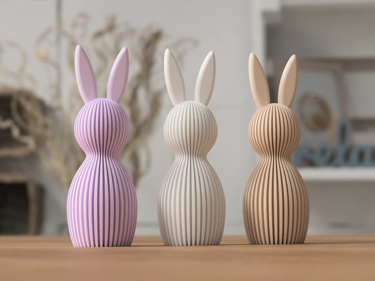 Easter Bunny - Handmade Bunny - Minimalist Rabbits - Spring with Bunny Ears - Bunny Ornament - Bunny Lover - Bunny Figurine - Home Decor