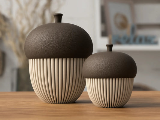 Acorn container - 3D Printed Acorn - Gift for Fall - Minimalist Jewelry Box - Farmhouse Decor - Autumn Table Accent -Boho Decor -Table Decor