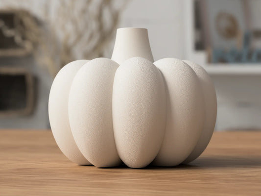 3D Printed Pumpkin Vase- Minimalist Home Decor - Modern Table Decor - Minimalist Autumn Display - Pumpkin Flower Pot - 3D Pumpkin Decor