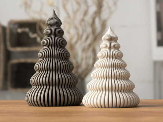 Christmas Tree - 3D Printed Tree - Minimalist Holiday Decor - Modern Xmas Ornament - Festive Tree Lantern - Christmas gift - Home decor