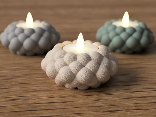 Bubble Tealight Holder - 3D Printed Candle Holder - Cozy Lighting Accent - Minimalist Bubble Decor - Modern Tealight Holder - Unique Gift