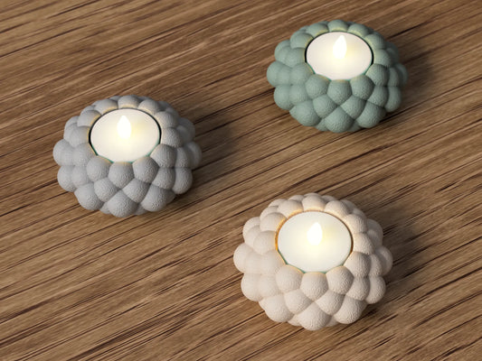 Bubble Tealight Holder - 3D Printed Candle Holder - Cozy Lighting Accent - Minimalist Bubble Decor - Modern Tealight Holder - Unique Gift