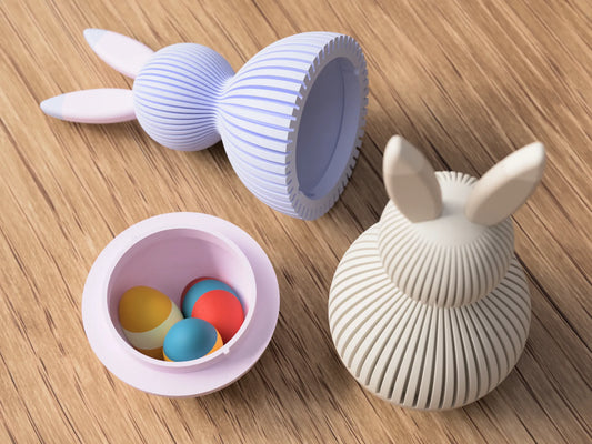 Bunny Storage Container - Minimalist Easter Bunny Container - 3D Printed Jar- Modern Easter Decor- Elegant & Japandi Style- Spring Bunny Jar